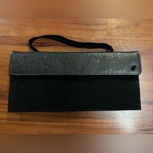 Vintage Black Velvet Clutch Handbag